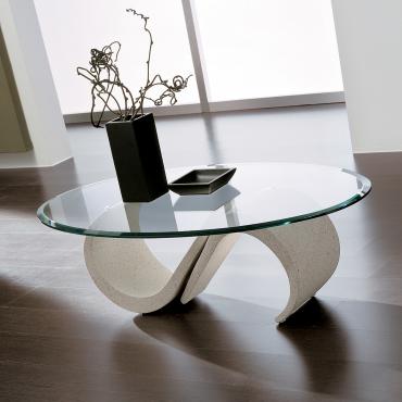 Seraphina coffee table with black marble base