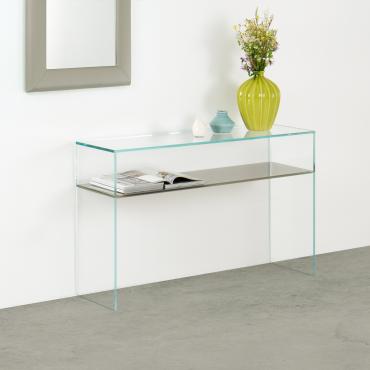 Multiglass extra-clear glass hall table 