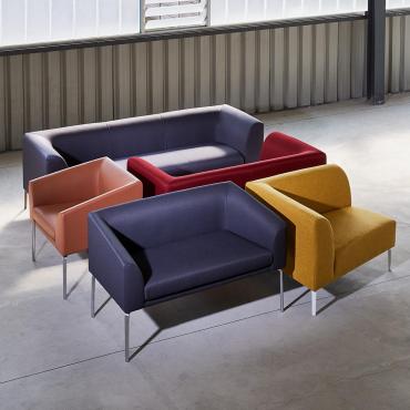 Alias leather office waiting sofa