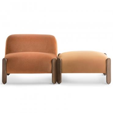 Low armchair for bedroom Myla Lounge