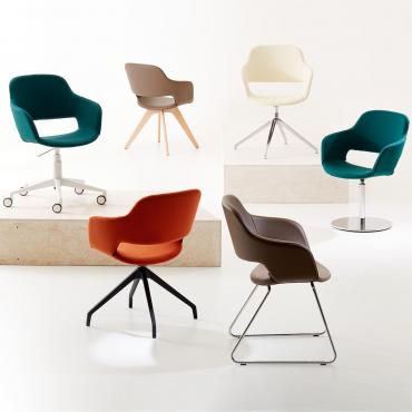 Wizard upholstered swivel meeting chair 