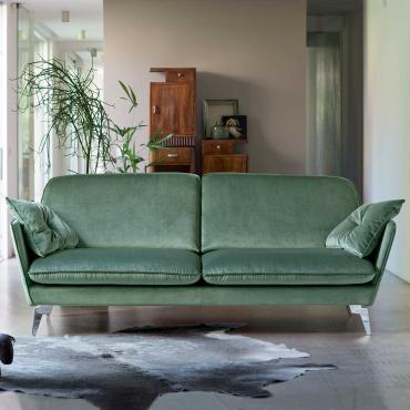 Bombay velvet modern vintage sofa