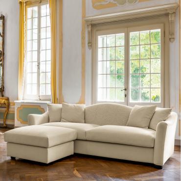 Rodomonte shaped classic sofa with refined timeless look