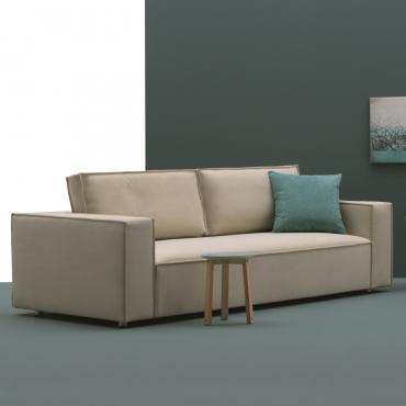 Channel white plump sectional sofa