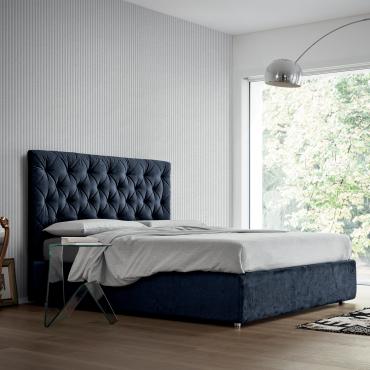 Double bed with tufted high headboard Madison