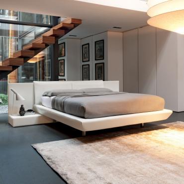 Merida bed with built-in bedside tables