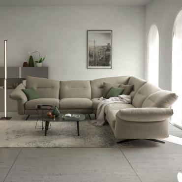 Carnaby sofa with folding backrests and armrests