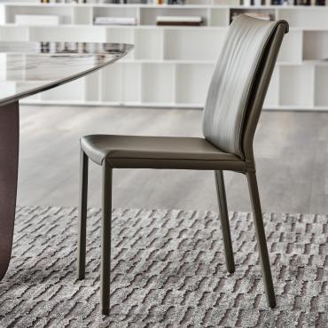 Upholstered chair with backrest with cushion Italia by Cattelan