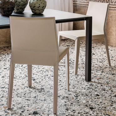 Margot chair with contrast stitching by Cattelan