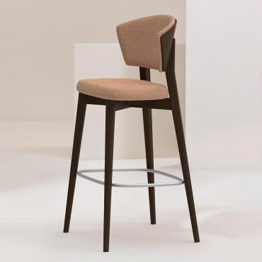 Atena wooden lounge stool