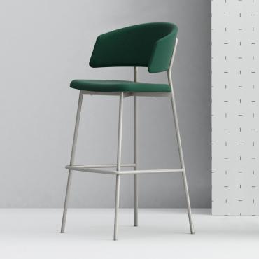 Darcey kitchen stool with backrest