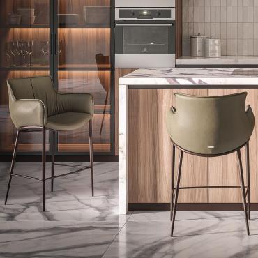 Rhonda high kitchen stool by Cattelan
