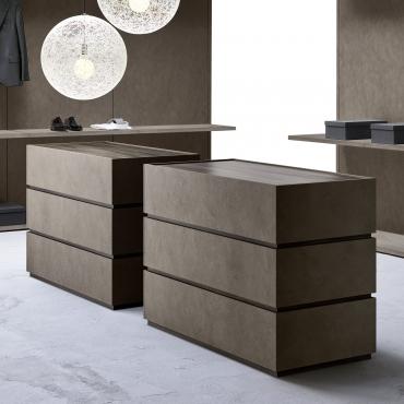 Raiki modular chests of drawers - staggered composition