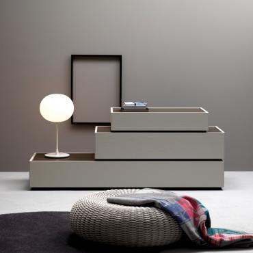 Raiki modular chests of drawers - staggered composition