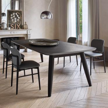 Cardinal solid ash shaped table with legs