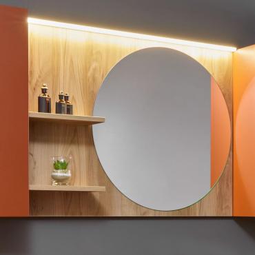 Bathroom mirror with side shelves Screen