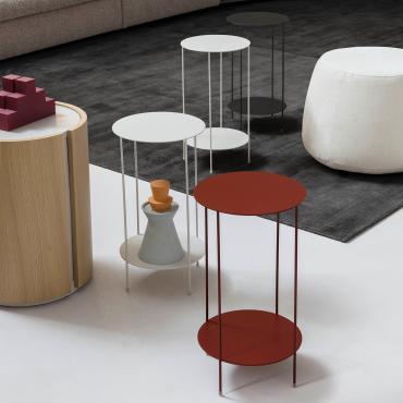 Banks round metal end table in anfora colour