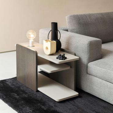 End table with shelves for Holiday sofa