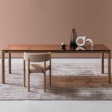 Sven table with cast glass top