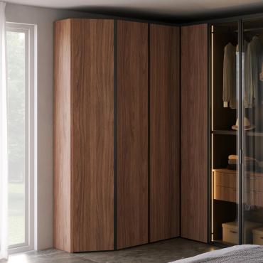 Wide slanted end cabinet
