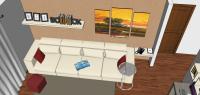 Progettazione 3D Soggiorno/Salotto - vista divano