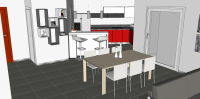 Open Space 3D design - living room detail