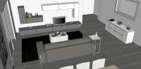 Open Space 3D design - sitting room detail