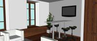 Office 3D Design - view of the relaxing area