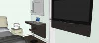 Bedroom 3D Design Service - detail of the writing desk