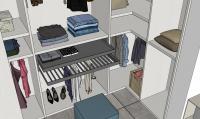 3D Bedroom Project- dettail of the walk-in-closet accessories