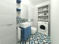 Design project to furnish a 3 sqm bathroom with laundry room - render