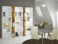 Almond d.32,8 lacquered modular bookcase: cm 243 (moduli 60 + 30 + 60 + 30 +60) h.222,8 -  height modified in h. 232