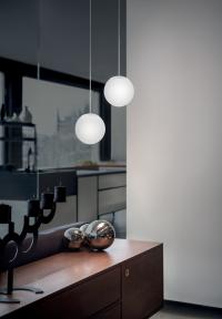 Oh! modern spherical ball light by Linea Light - pendant version with single light