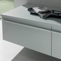 Base unit with 1 drawer in matt lacquer (H9 Lichene) with matching top