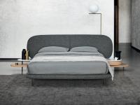 Caleb double bed upholstered in fabric