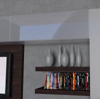 Plan linear shelf, ideal in living rooms