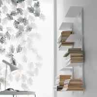 Today vertical metal shelf bookcase - matt white