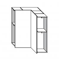 Wide corner sliding wardrobe - section