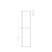 Boutique display cabinet wardrobe  - holes positioning details
