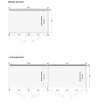 Land wardrobe with vertical groove decoration - specific measurements