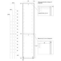 Specific measurements of the hinged door module -.Focus Double door
