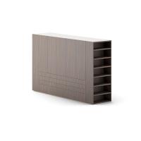 Wide end side bookcase is highly customisable for measurements and finishes