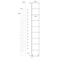 Element specific measurements - Wide end side bookcase