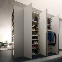Midley hallway wardrobe with recess grip equipped with optional internal equipment