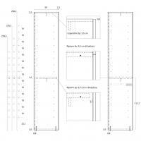 Specific Measurements - cm 61,2 deep end element with fixed door