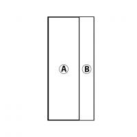Scheme of the finishes of the doors of Case Glass wardrobe