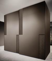 Cubik geometric design wardrobe with sliding doors