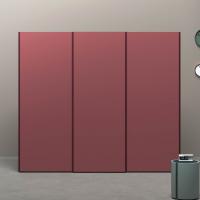 Wide wardrobe with sliding door, Midley door and full-height recess grip with matching colour