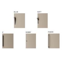 Handle models available for the corner wardrobe Wide con with Focus double door
