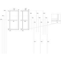 Specific Measurements - Wide bathroom wall unit with hinged door